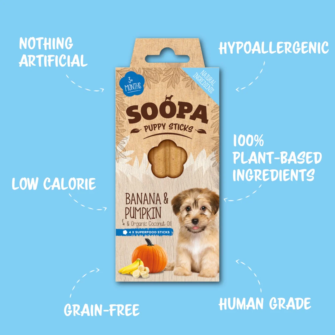 Soopa Dental Sticks - Banana & Pumpkin (for Puppies)