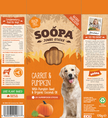 Soopa Jumbo Dental Chew Carrot & Pumpkin