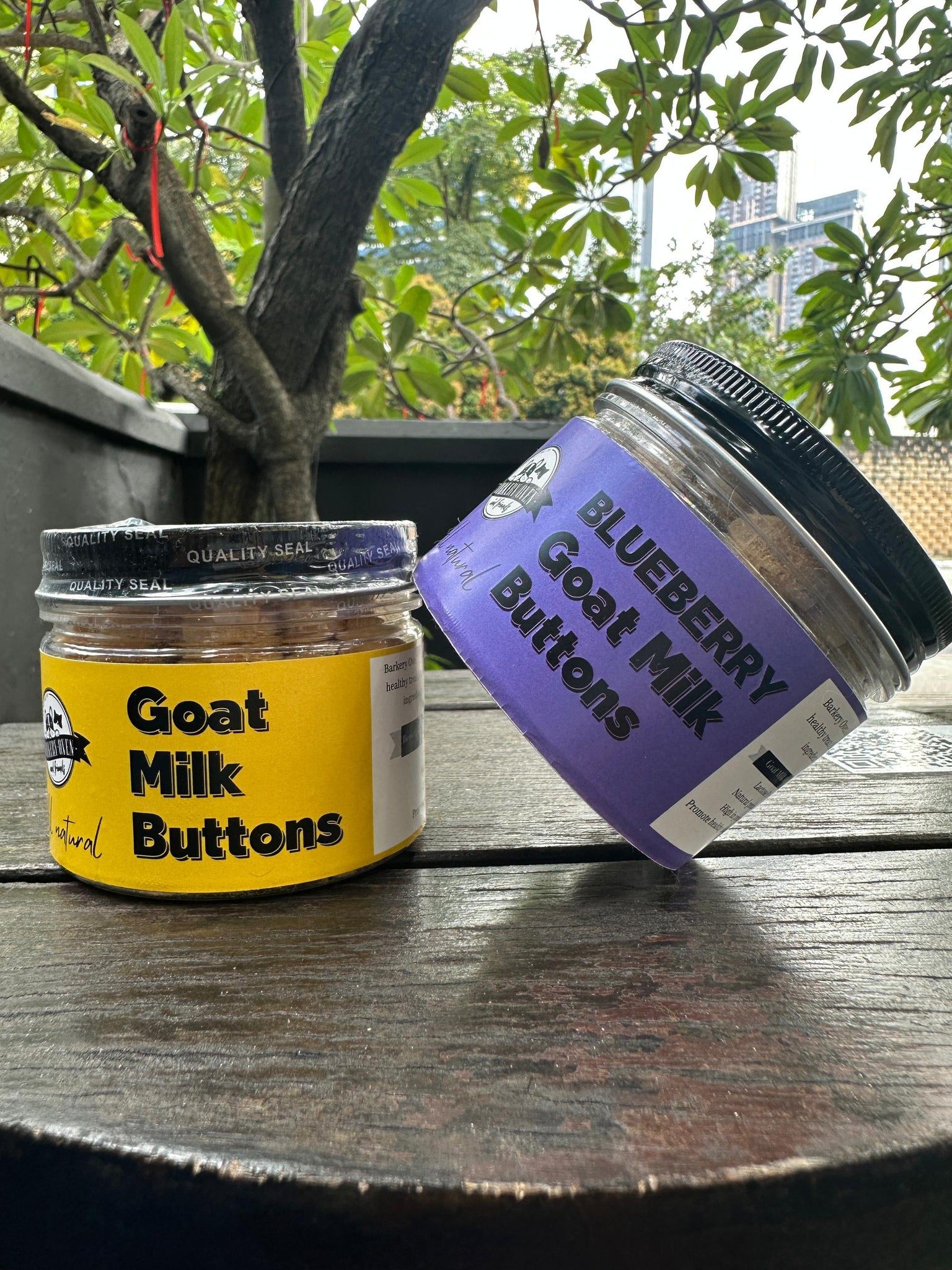Blueberry Goat Milk Button