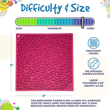 SODAPUP Enrichment Flower Power Design Lick Mat
