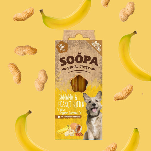 Soopa Dental Sticks - Banana & Peanut Butter