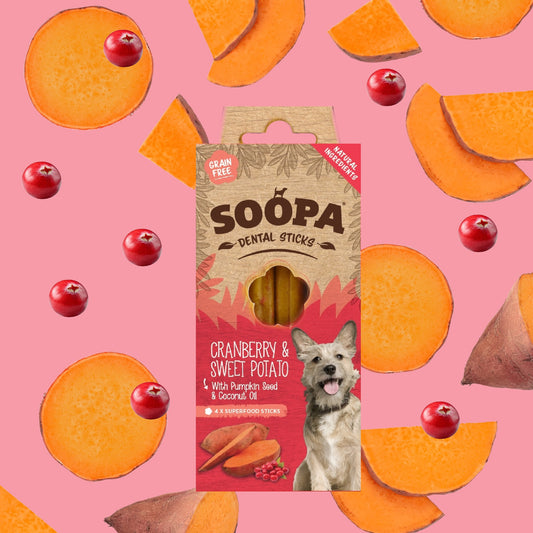 Soopa Dental Sticks - Cranberry & Sweet Potato
