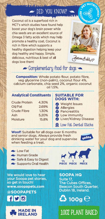 Soopa Dental Chew Coconut & Chia Seed