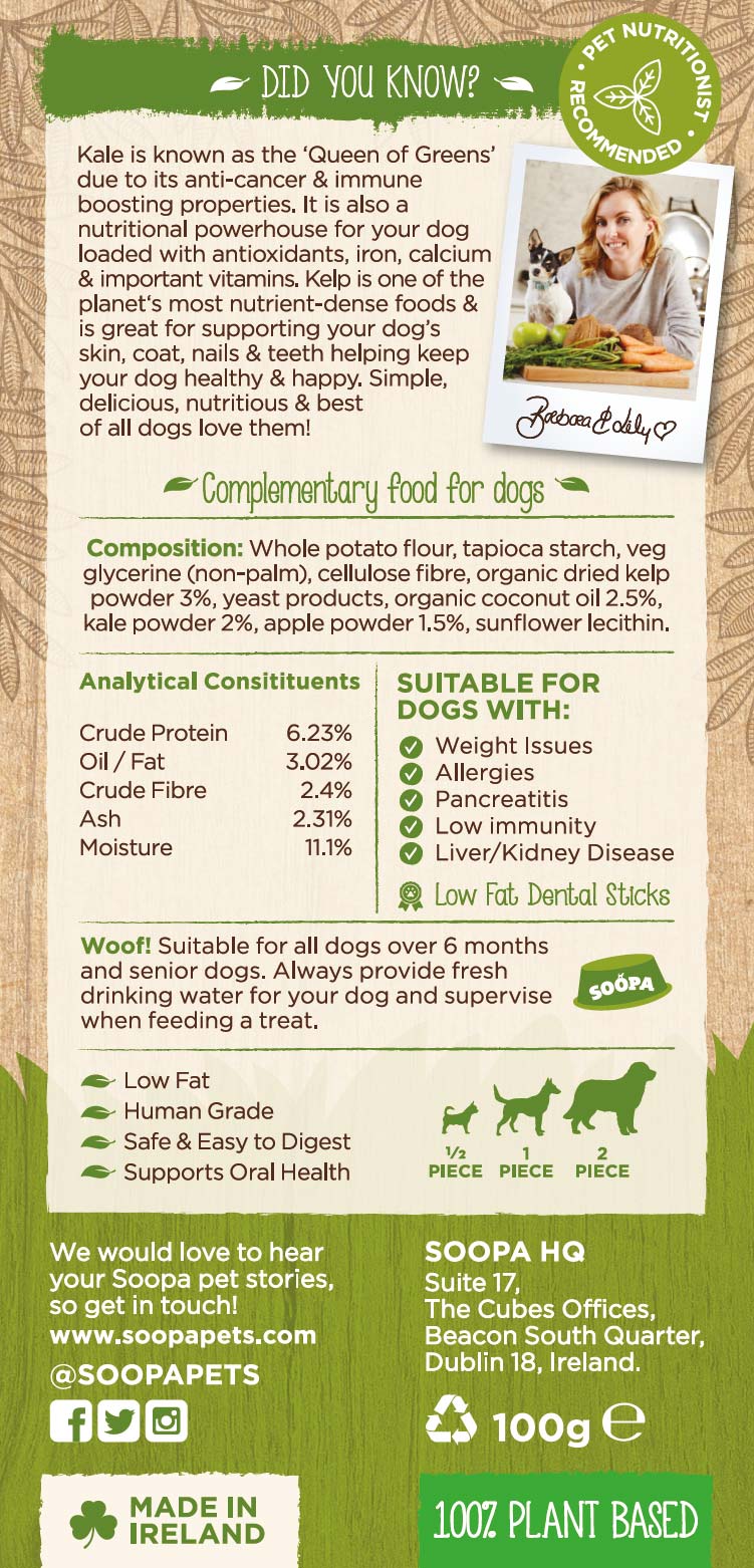 Soopa Dental Sticks - Kale & Apple